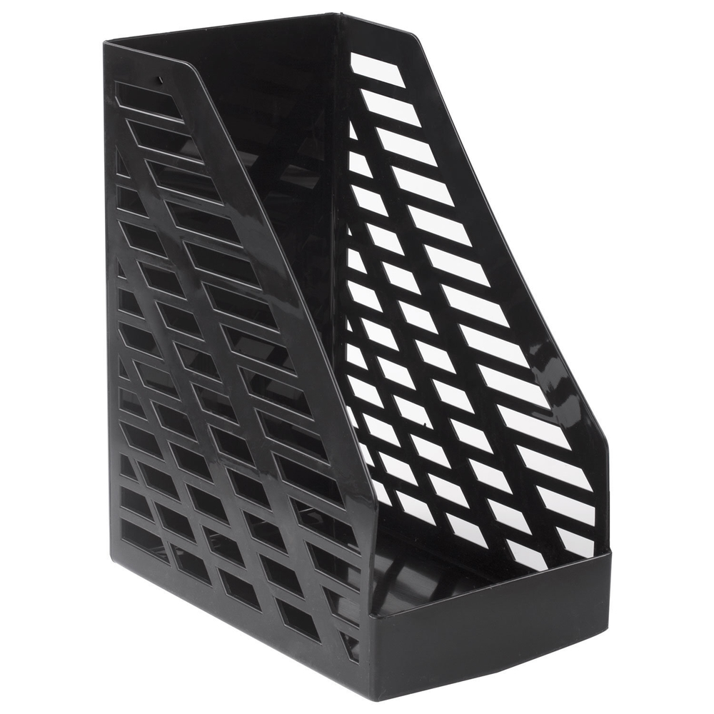 Лоток вертикальный для бумаг BRAUBERG «MAXI-plus» (250×160×300 мм), сетчатый, черный.