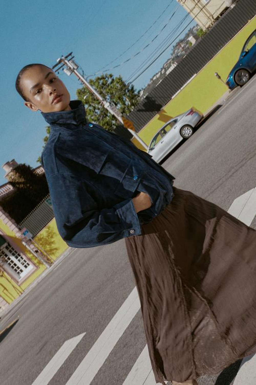 ZARA ЮБКА ГОДЕ С КРУЖЕВОМ, ТЕМНО-КОРИЧНЕВЫЙ