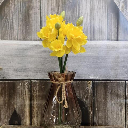 Букет нарциссы, искусственные силикон, желтые