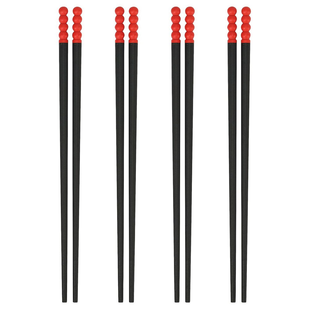 Набор палочек для еды IKEA FOSSTA, Пластик, Черный, 24 см, 4 пары