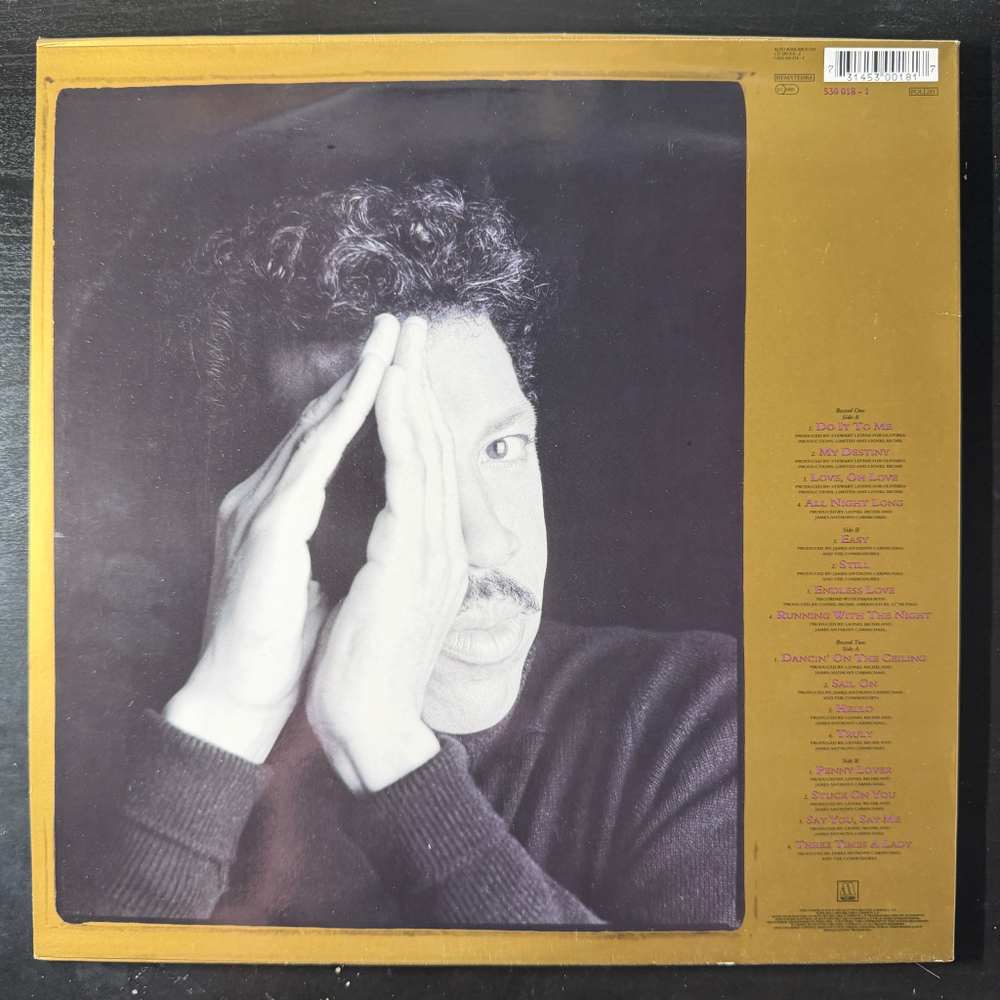 Lionel Richie ‎– Back To Front 2LP (Голландия 1992г.)