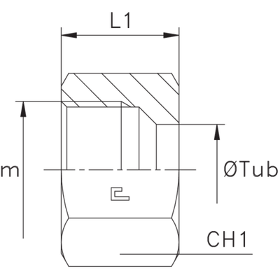 Гайка N DL15 (нерж.)