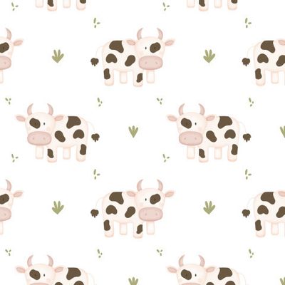 Корова на лугу