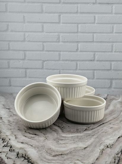 Набор порционных керамических формочек 5 шт. 7,2х3,2 см. кокотницы