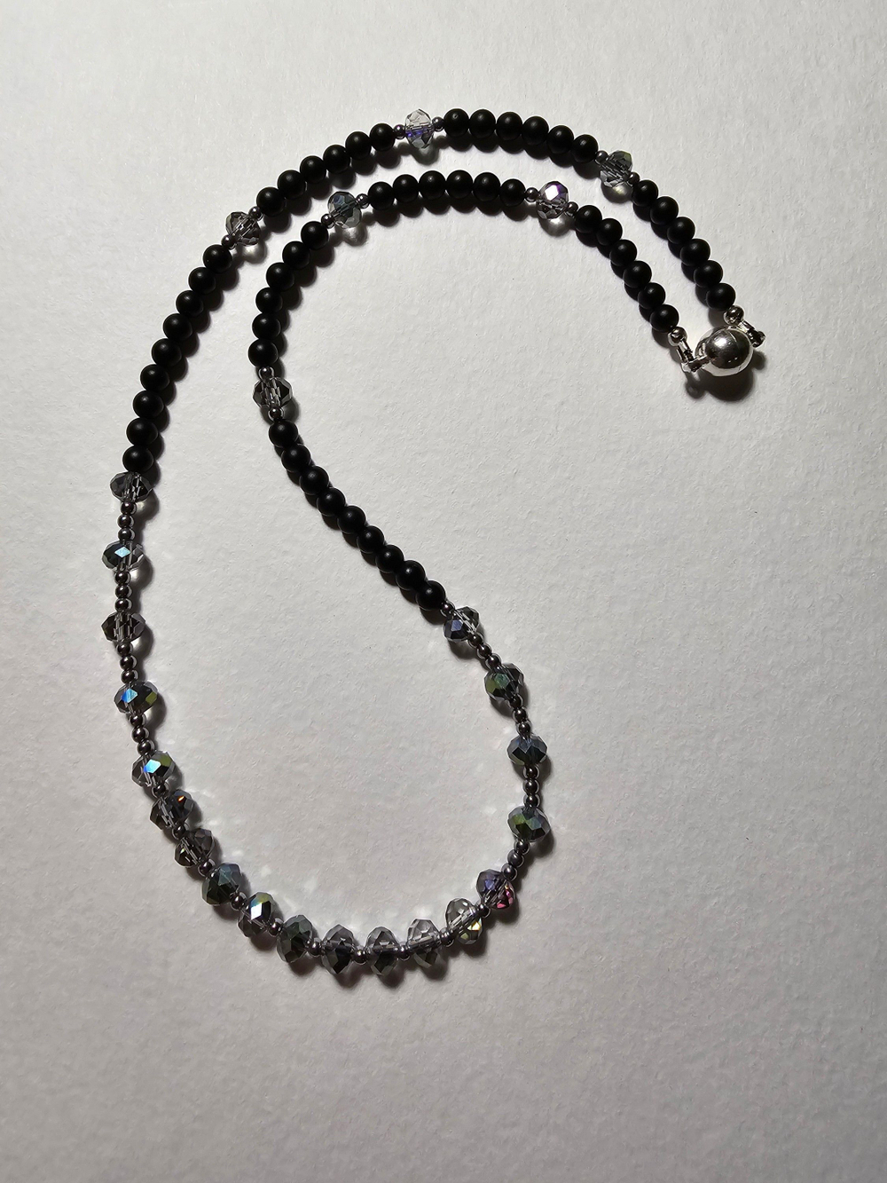 Колье ручной работы из Агата и хрусталя "Хрустальный"