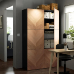 Комбинация для хранения - IKEA BESTÅ/BESTA/БЕСТА/БЕСТО ИКЕА, 120x42x193 см, коричневый,