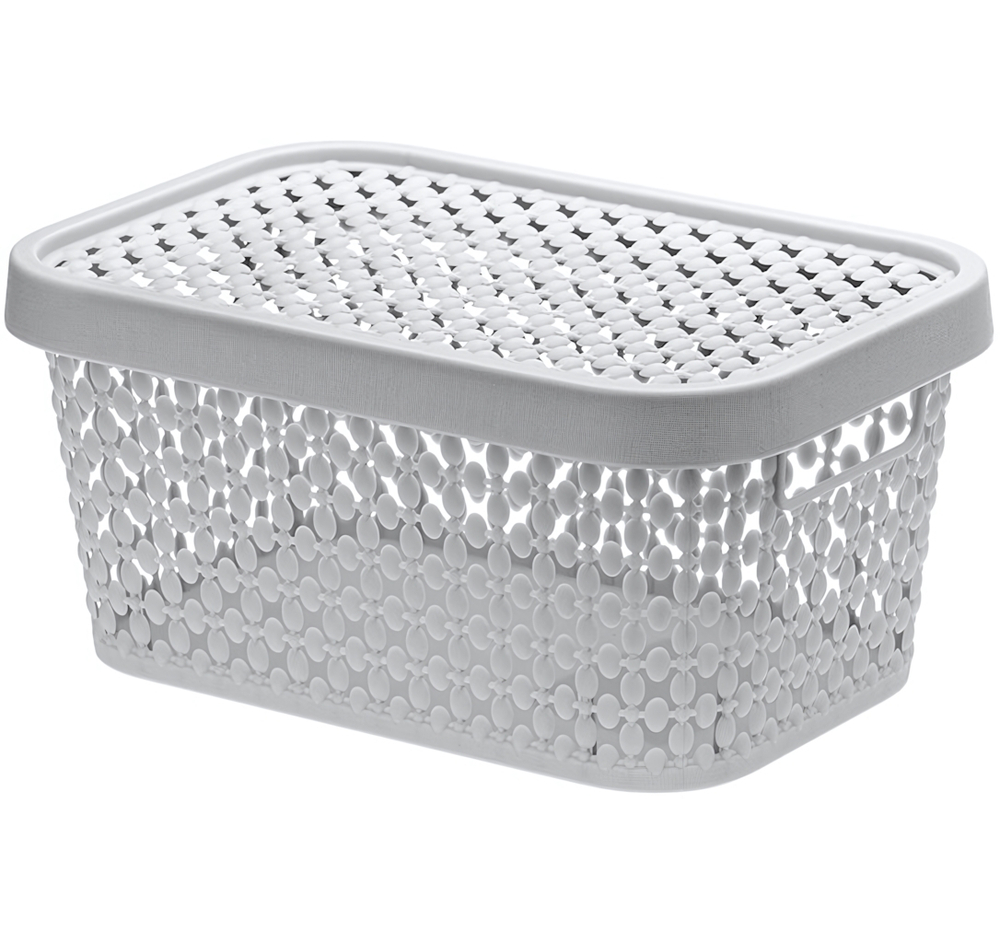 Коробка для хранения с крышкой "Пирула" 4,5л 267х183х125мм М2348