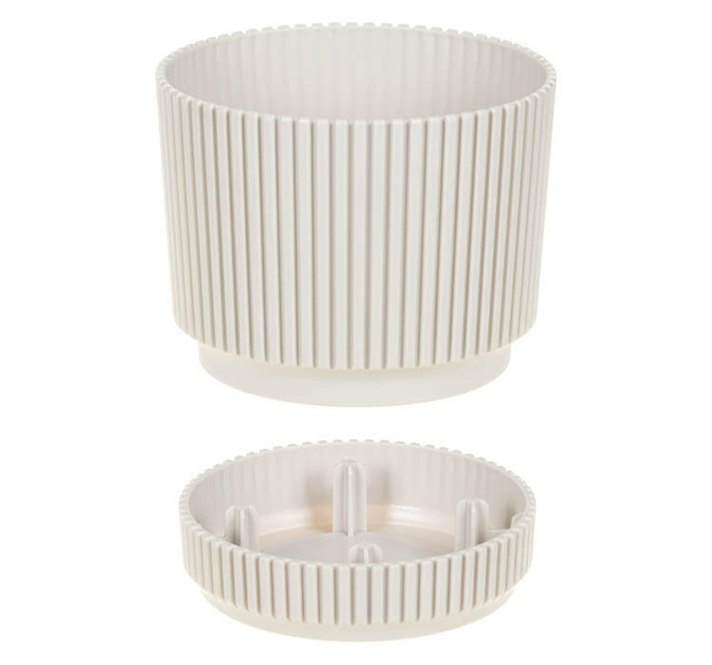 Кашпо СТРИП круглое D=110мм 0,6 л с поддоном М3245