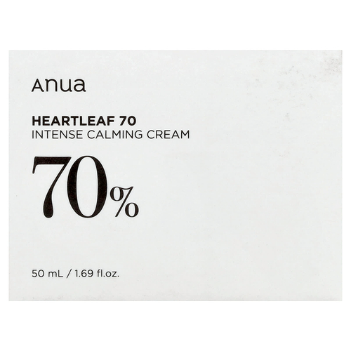 Anua, Heartleaf 70, интенсивный успокаивающий крем, 50 мл (1,69 жидк. унции)