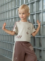 Костюм для девочки, футболка и кюлоты