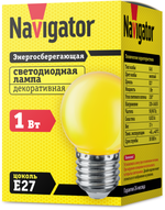 Лампа светодиодная 71 830 NLL-G45-1-230-Y-E27 1Вт шар E27 176-264В Navigator 71830