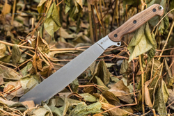 Мачете Kizlyar Supreme BUSHMATE AUS-8 Convex WH LS (Convex Grind, Walnut Handle, Leather Sheath)