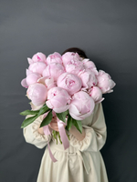 Букет из 15 пионов «Розовое счастье»