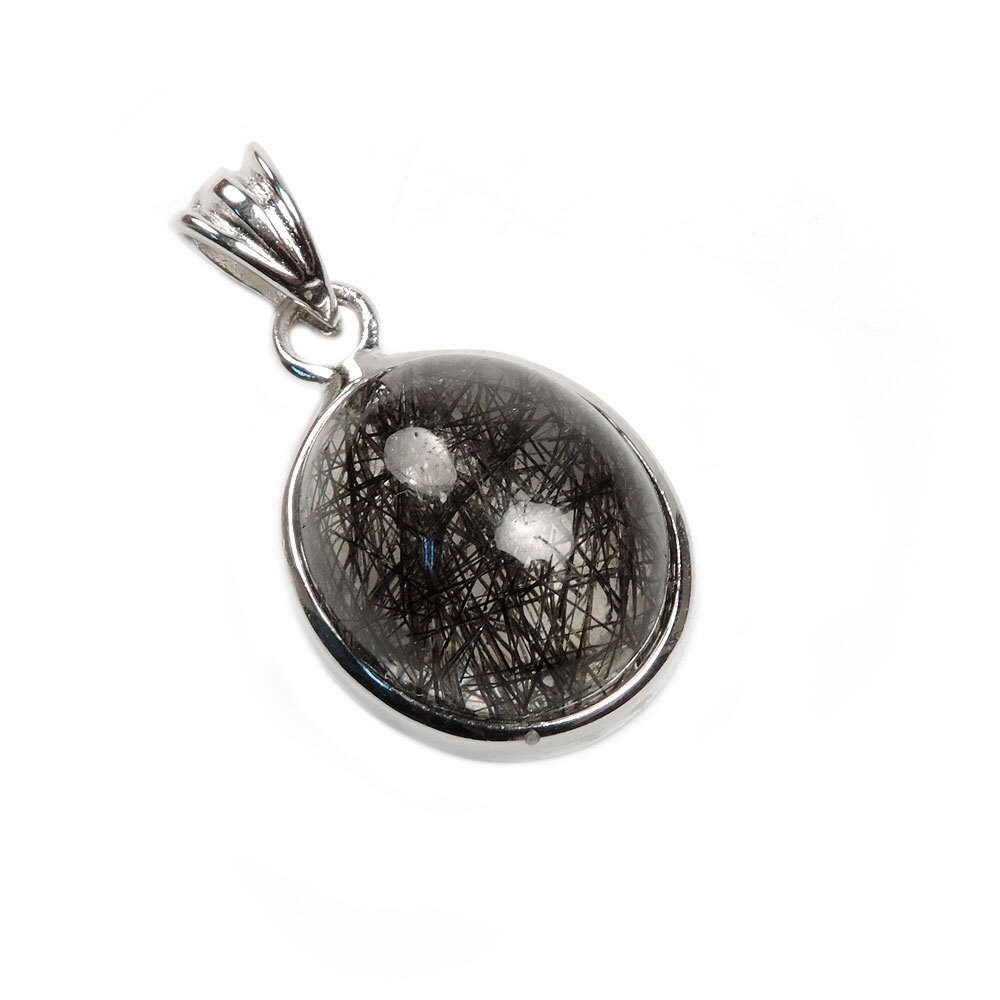 Кулон "Граффити" кварц-волосатик с шерлом