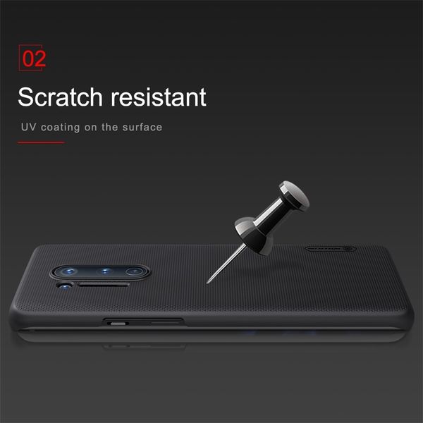 Пластиковый чехол-бампер Nillkin Super Frosted Shield для One Plus 8 Pro (синий)