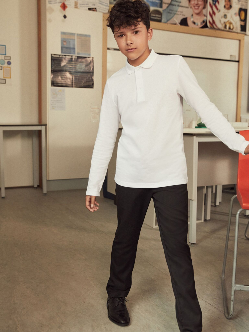 Поло с длинным рукам для мальчика Next 968-394, 2 шт., Белый