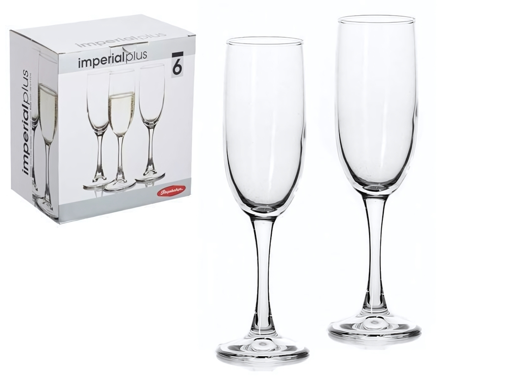 Набор бокалов для шампанского "Imperial Plus" 6шт 155мл