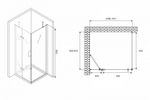 Душевой уголок Abber Zart 110x90 AG08110-S91 профиль Хром стекло прозрачное