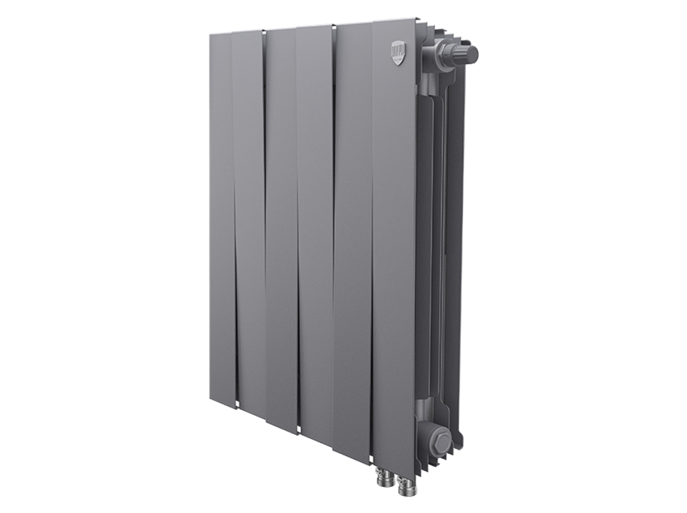 Радиатор биметаллический Piano Forte серый 500 VD 6 секции нижнее подключение