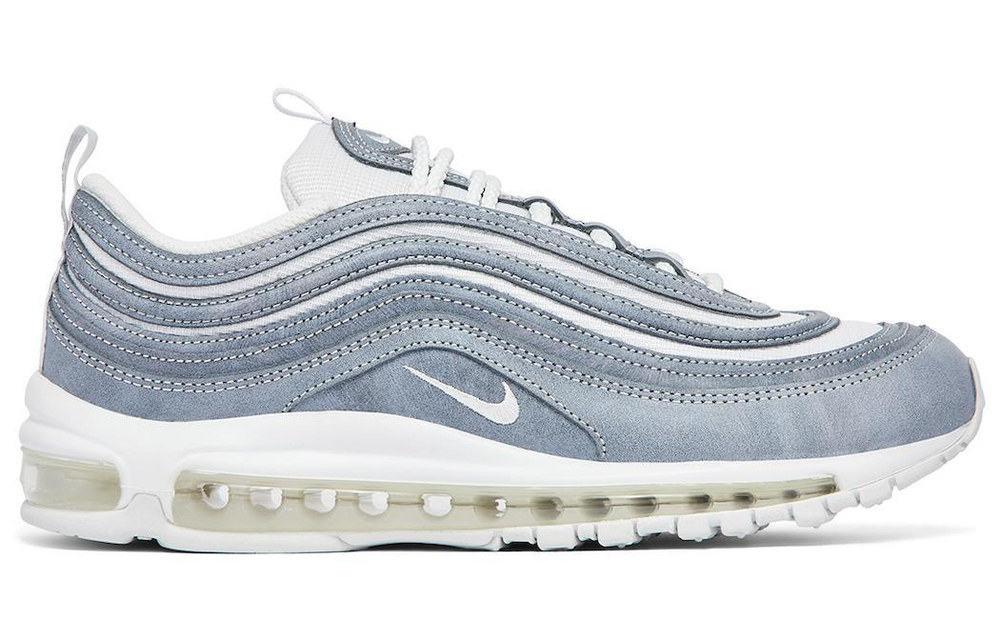 CDG x Nike Air Max 97 fabric trend retro shock absorption wear-resistant low-cut sports casual shoes for men and women the same blue