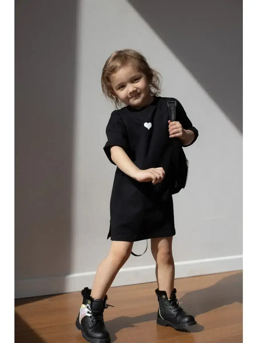 Платье детское трикотажное в садик