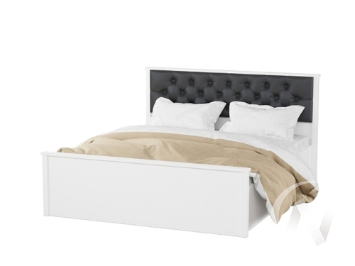 Корпус кровати МКР-2 (1;6м) Спальня Модена (белый)