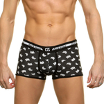 Черные трусы-боксеры с принтом в виде котиков (Размер: S) (Цвет: черный)