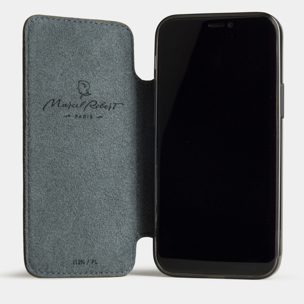 Чехол Benoit для iPhone 12 Mini из натуральной кожи теленка, зеленого цвета