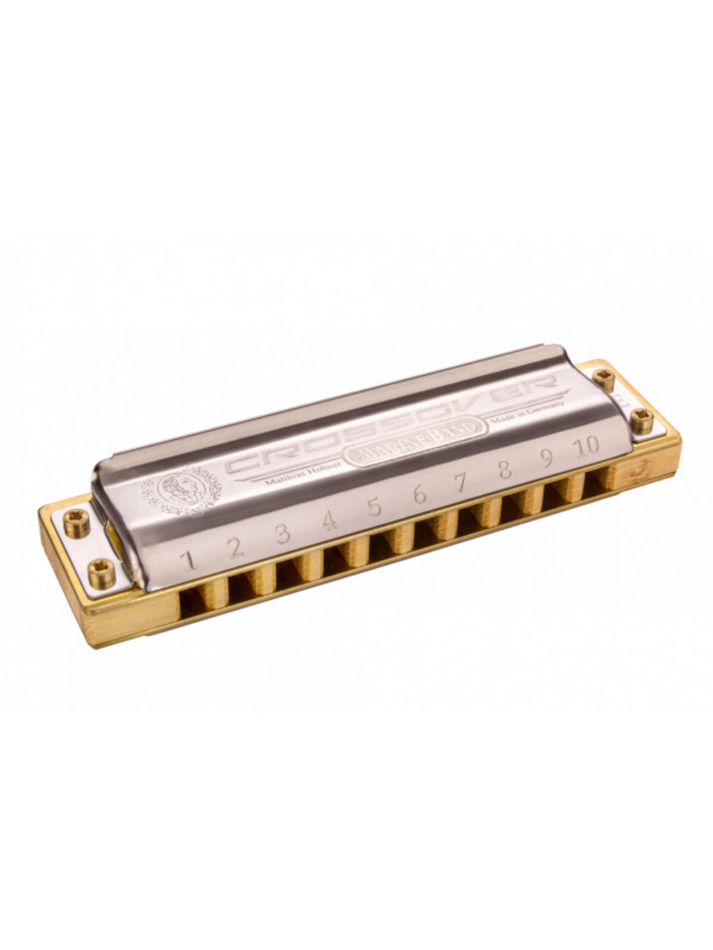 Hohner Marine Band Crossover G-high Губная гармоника. Серия: Marine Band Series. Строй: Richter. Количество отверстий: 10. Корпус: бамбук.