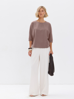 Свободная футболка летучая мышь с рукавом 3/4