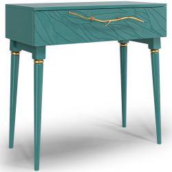 Консоль Арт Колор leaves Классик Голд Пастельно-синий