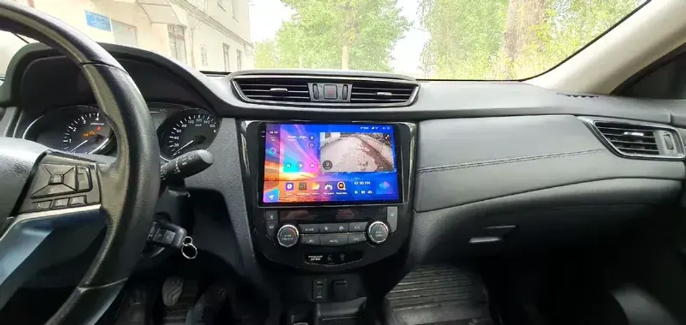 Магнитола для Nissan X-Trail T32, Qashqai J11 2014-2022 (климат, рамка большая) - FarCar BM665M-2K монитор 10.36" 2K QLED на Android 14, TS10, 4+32Гб, CarPlay, 4G SIM-слот
