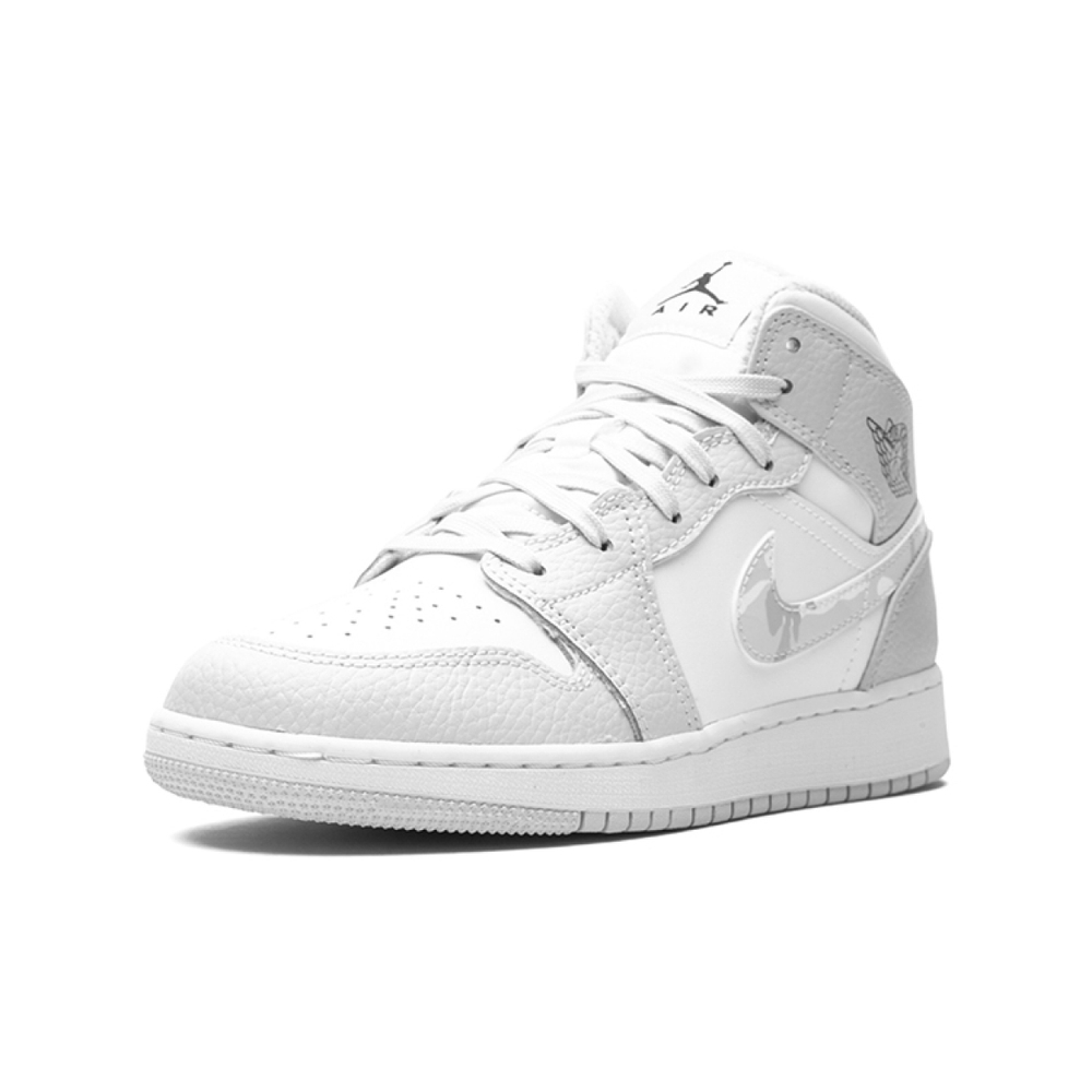 Кроссовки Air Jordan 1 Mid GS Grey Camo
