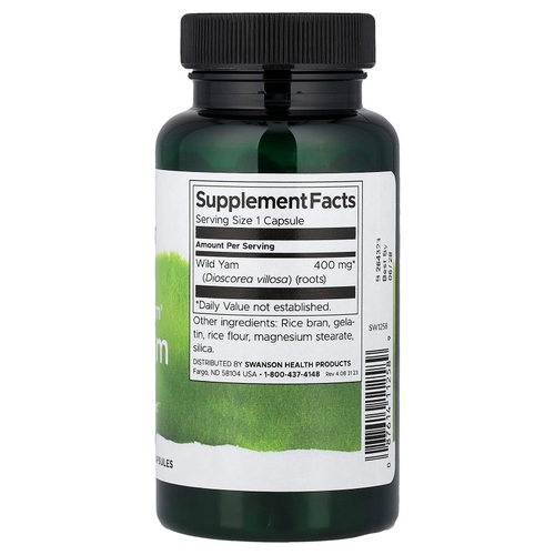 Swanson Vitamins, Full Spectrum®, дикий ямс, 400 мг, 60 капсул