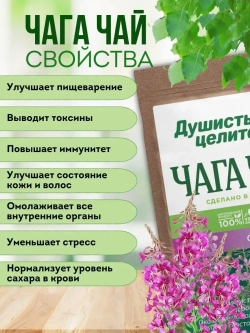 Травяной чага чай с иван-чаем 100 грамм