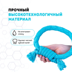 Playology  жевательное кольцо-канат DRI-TECH RING для собак средних и крупных пород с ароматом арахиса, цвет голубой