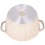 Кастрюля 4,5л «Грация» (белый/золото) со стеклянной крышкой кбз45а