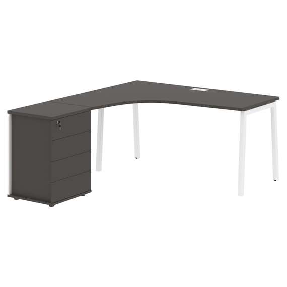 Стол эргономичный с тумбой ELCET 1518(L)  1560х1880х750 EDIS