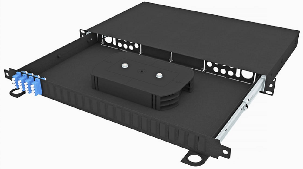 Кросс оптический стоечный  TopLAN КРСв-Top-1U-16LC/U-OS2-BK