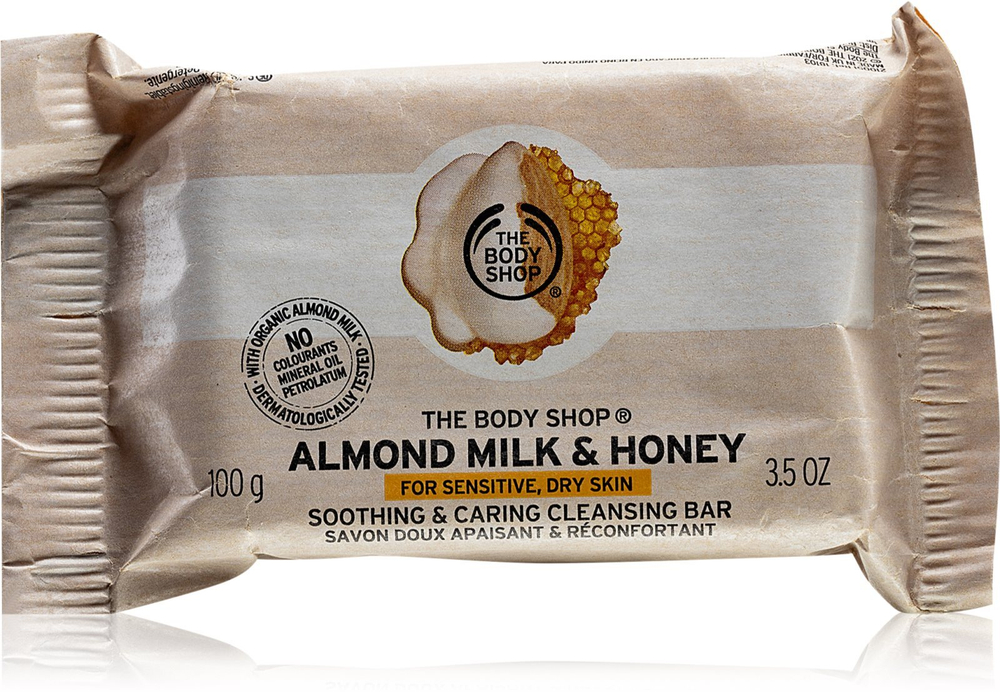 The Body Shop Almond Milk & Honey - кусковое мыло /   100  g  / GTIN 5028197181031