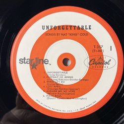 Винтажная виниловая пластинка LP Nat King Cole Unforgettable (USA 1973) Mona Lisa