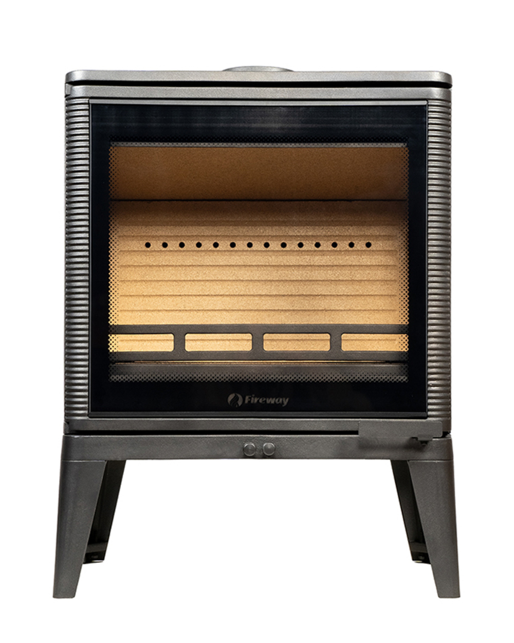 Чугунная отопительная печь Fireway SOLO II стекло шелкография