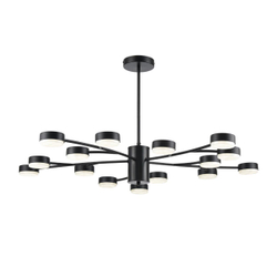 8117/15 COMFI LN26 235 черный, металл Люстра LED GX53 15*7W 220V TORINA