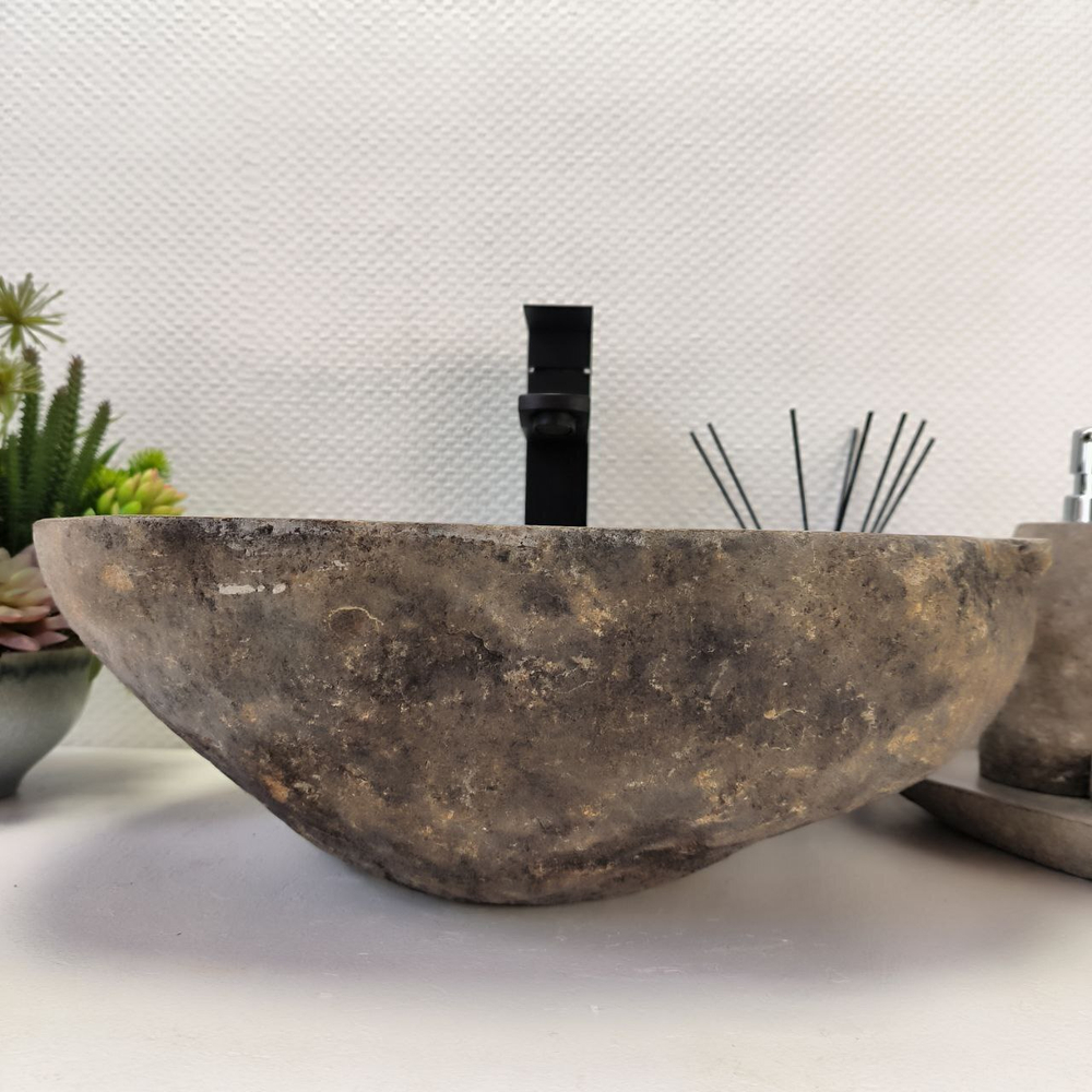 Раковина из речного камня RS-64131 (45*35*15) 0122