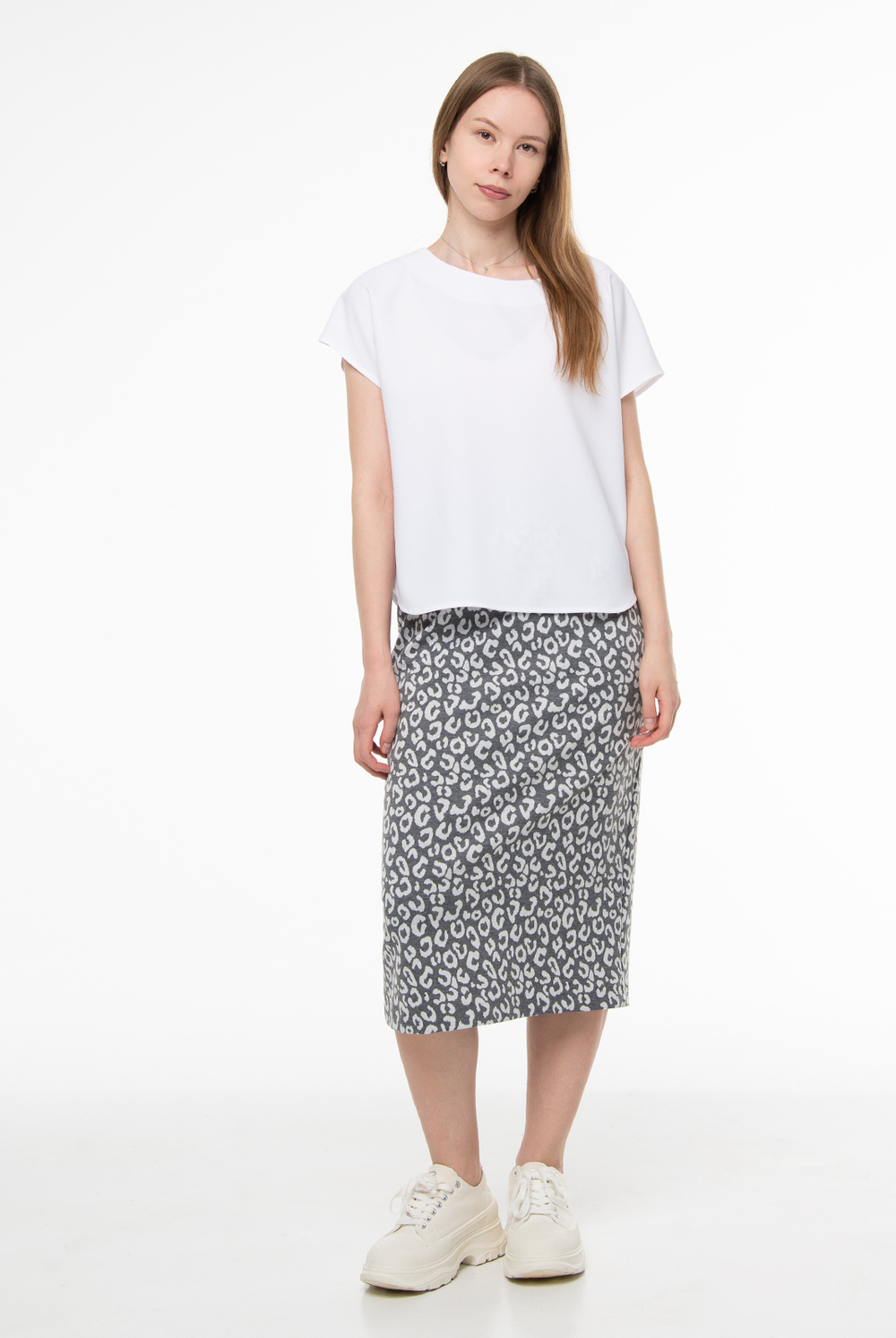 Юбка женская 4177зп-70, Леопард #225Леи014177зп-70