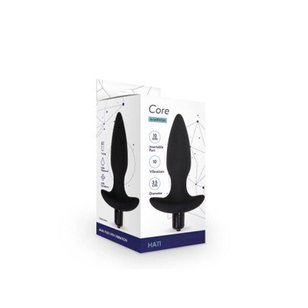 Анальная пробка с вибрацией Hati CORE, черный