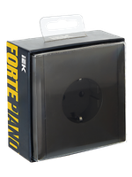 FORTE&PIANO Розетка 1-местная с заземлением с защитными шторками безвинтовое крепление 16А FP313 серый IEK