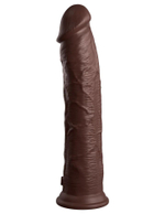 Коричневый фаллоимитатор-реалистик 11  Silicone Dual Density Cock - 29,5 см.