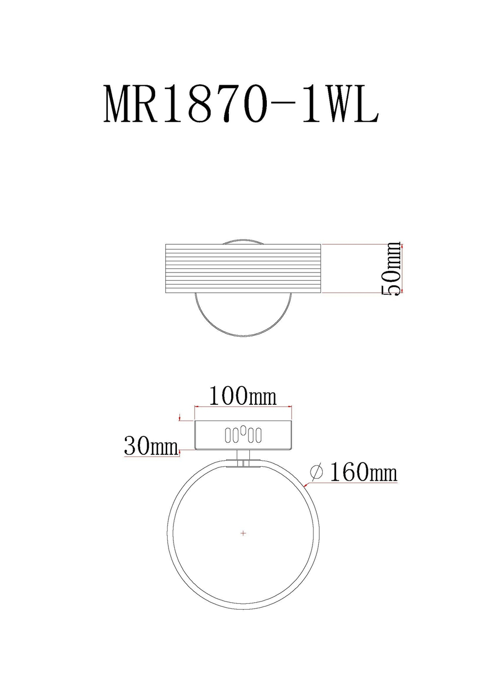 Настенный светильник светодиодный MyFar Vinsent MR1870-1WL