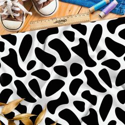Ткань таффета коровий принт